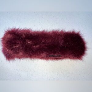 Faux Fur Maroon Wine Headband